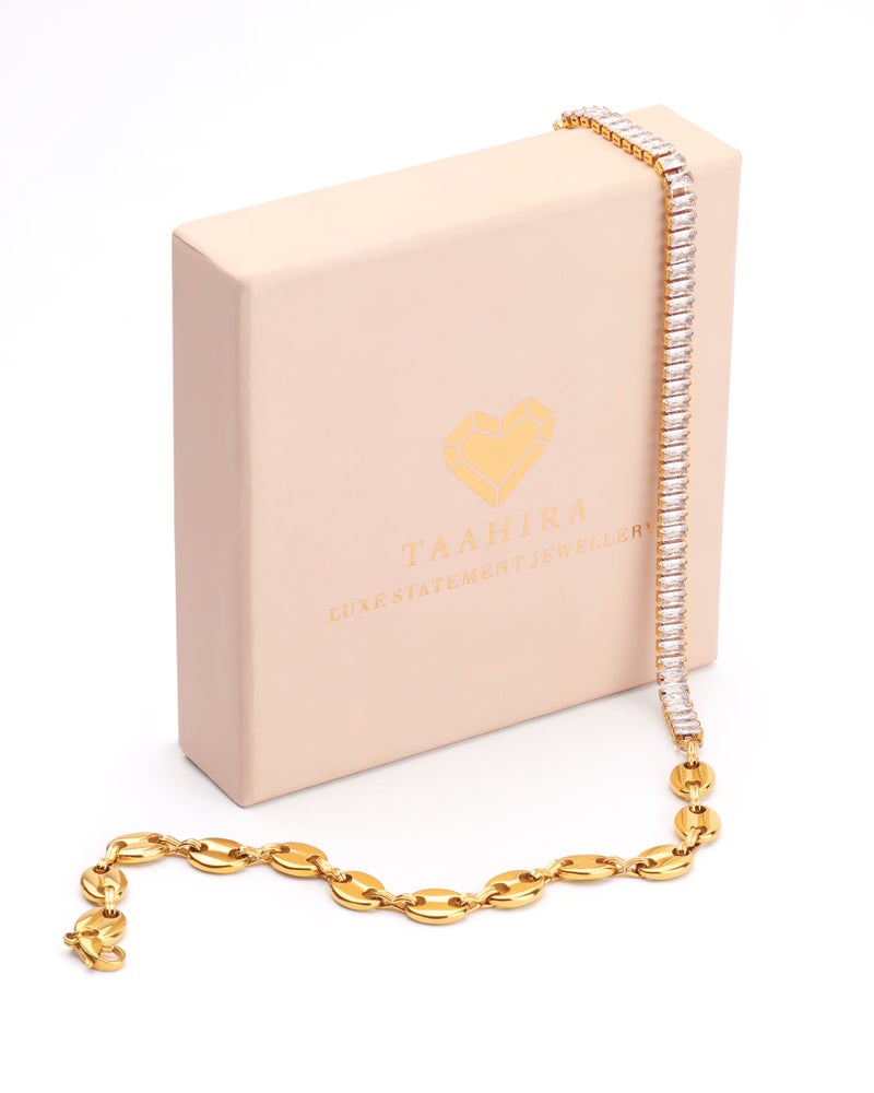 TAAHIRA Baguette shape Zircon tennis necklace - Image 3